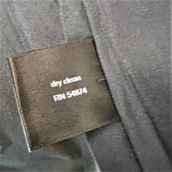 The Limited Womens Blazer Medium Navy Striped Short Zip Front Career - Picture 5 of 6